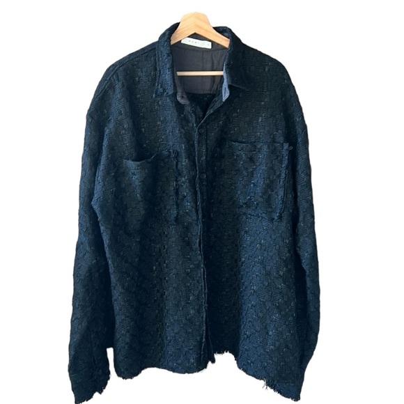 MNML Other - MNML Black Textured Shirt Jacket Mens XL